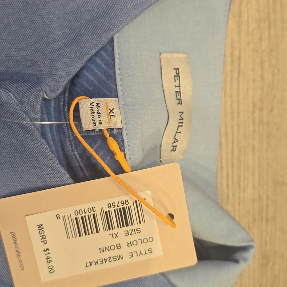 PETER MILLER BLUE ZIP SNAP Front Sleeveless VEST New MEN XL $145 MS24EK47 Pocket - Picture 4 of 10